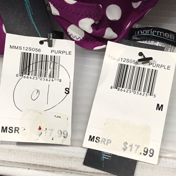 Marie Meili O Ring Polka Dot Bikini Top (D7) - Picture 7 of 8